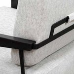 Nathan Fabric Lounge Chair - Silver Grey Seat and Black Frame LC6889-SD