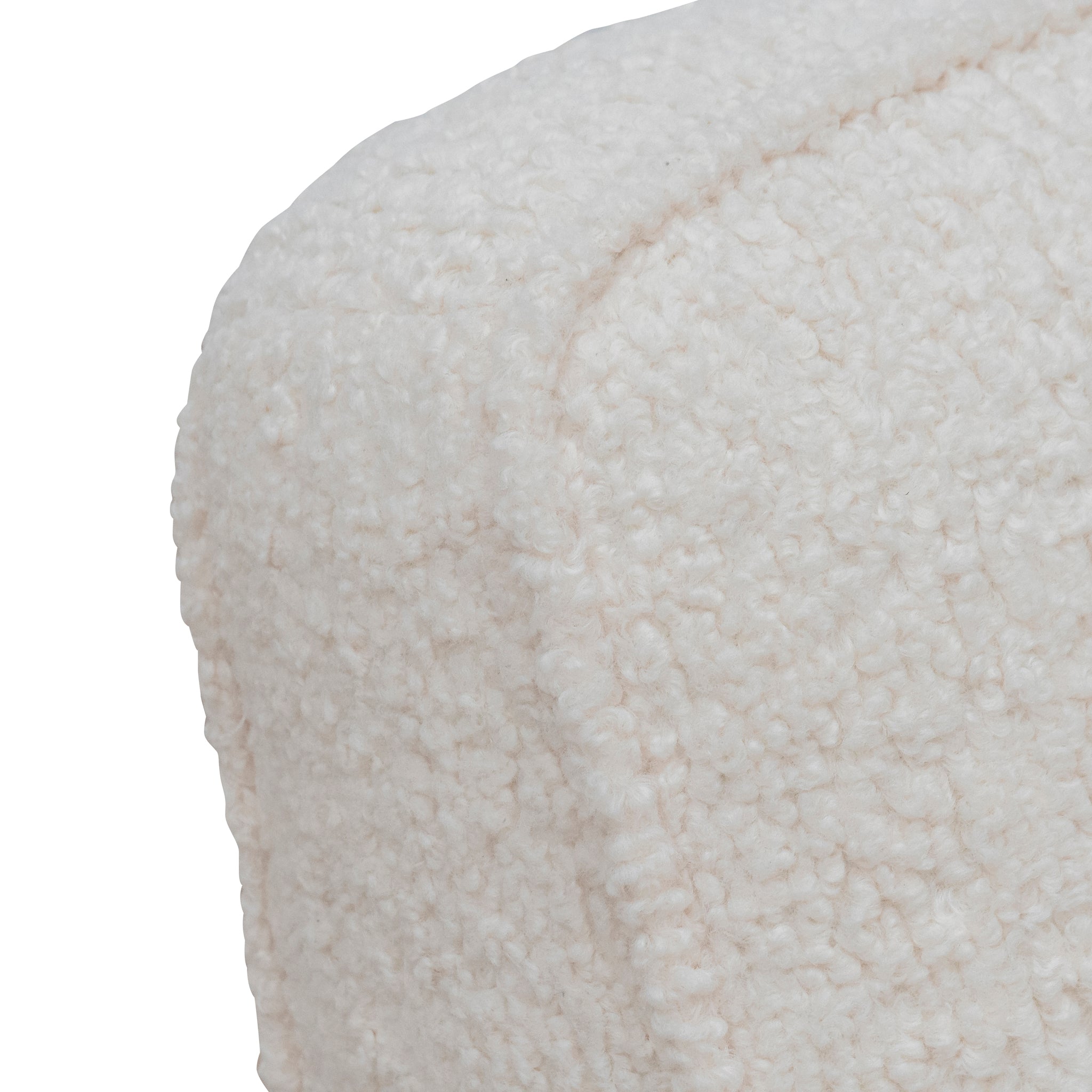 Latasha Armchair - Ivory White Sherpa Armchair K Sofa-Core   