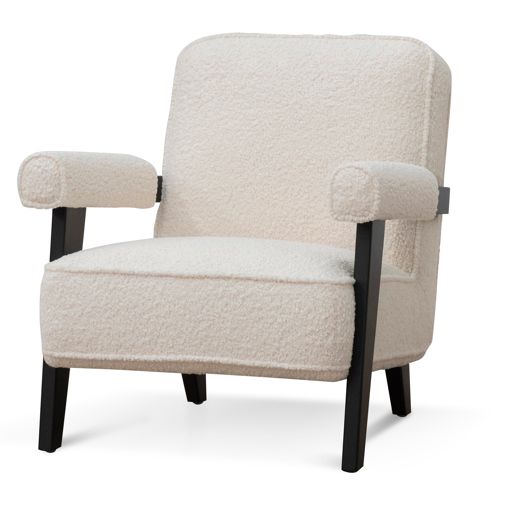Latasha Armchair - Ivory White Sherpa