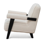 Latasha Armchair - Ivory White Sherpa Armchair K Sofa-Core   