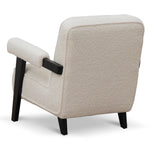 Latasha Armchair - Ivory White Sherpa Armchair K Sofa-Core   