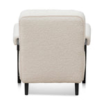 Latasha Armchair - Ivory White Sherpa Armchair K Sofa-Core   