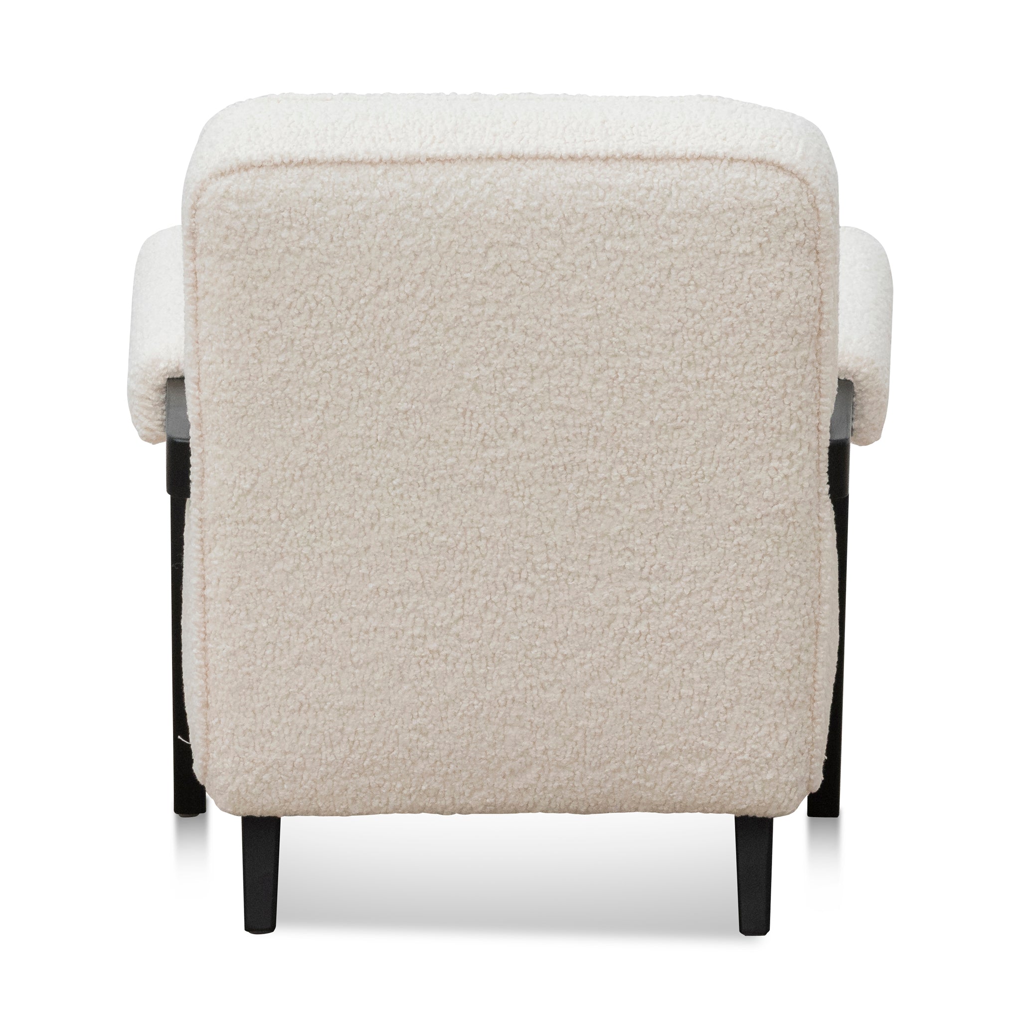 Latasha Armchair - Ivory White Sherpa Armchair K Sofa-Core   
