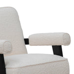Latasha Armchair - Ivory White Sherpa Armchair K Sofa-Core   