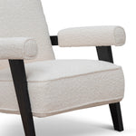 Latasha Armchair - Ivory White Sherpa Armchair K Sofa-Core   