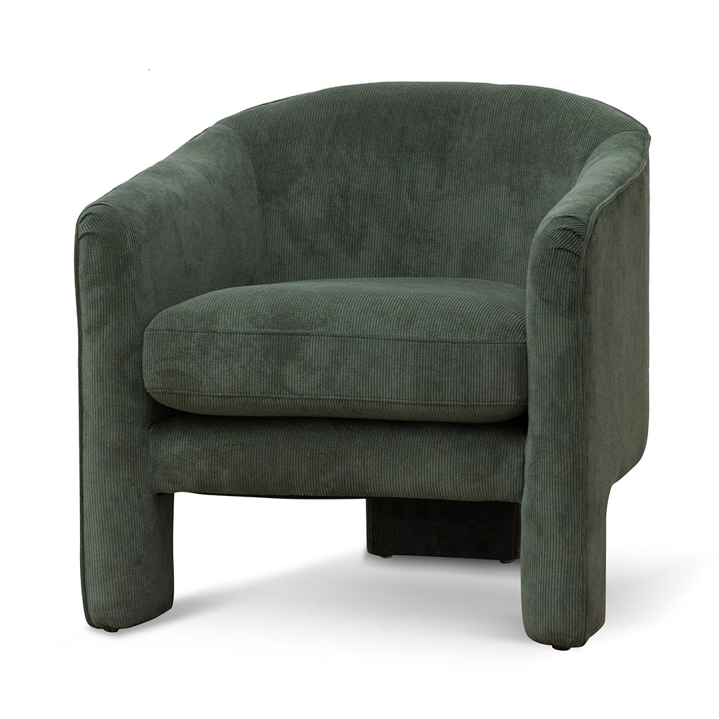 Jerrod Fabric Armchair - Olive Green