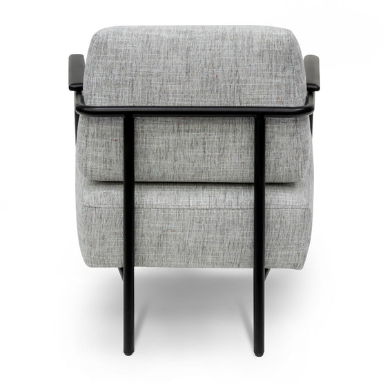 Constance Fabric Armchair - Light Spec Grey with Black Legs Armchair IGGY-Core   