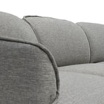 Alvaro Right Return Modular Fabric Corner Sofa - Graphite Grey Corner Sofa K Sofa-Core   