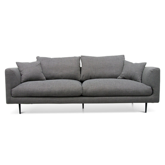 Arlette 4 Seater Fabric Sofa - Noble Grey Sofa Yay Sofa-Core   