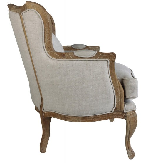 Hector French Provincial Wingback Fabric Armchair Wingback Chair Flex-Local   
