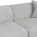 Carissa Left Chaise Sofa - Light Grey Fleece Chaise Lounge Casa-Core   