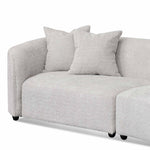 Carissa Right Chaise Sofa - Light Grey Fleece Chaise Lounge Casa-Core   