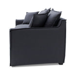 Candice 3 Seater Fabric Sofa - Charcoal Linen - Last One Sofa Casa-Core   