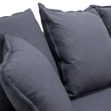 Candice 3 Seater Fabric Sofa - Charcoal Linen - Last One Sofa Casa-Core   