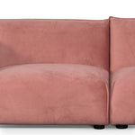 Ferrell 3 Seater Sofa - Blush Pink Velvet With Brass Frame Sofa IGGY-Core   