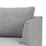 Denmark 3 Seater Right Chaise Fabric Sofa - Graphite Grey with Natural Legs Chaise Lounge Original Sofa-Core   