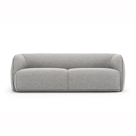 Troy 3 Seater Fabric Sofa in Graphite Grey - Black Leg LC2951-FA