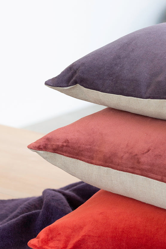 Ollo Majestic Cotton & Linen Cushion - Marsala Cushion Furtex-Local   