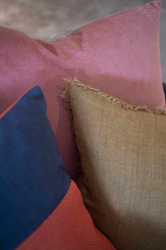 Ollo Majestic Cotton & Linen Cushion - Muted Coral Cushion Furtex-Local   