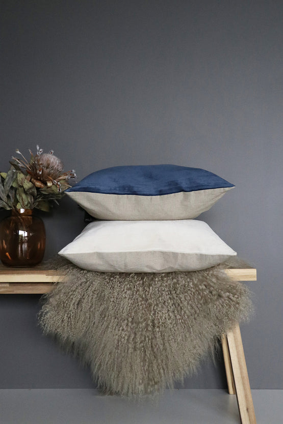 Ollo Majestic Cotton & Linen Cushion - Navy Cushion Furtex-Local   