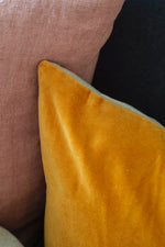 Ollo Majestic Cotton & Linen Cushion - Ochre Cushion Furtex-Local   