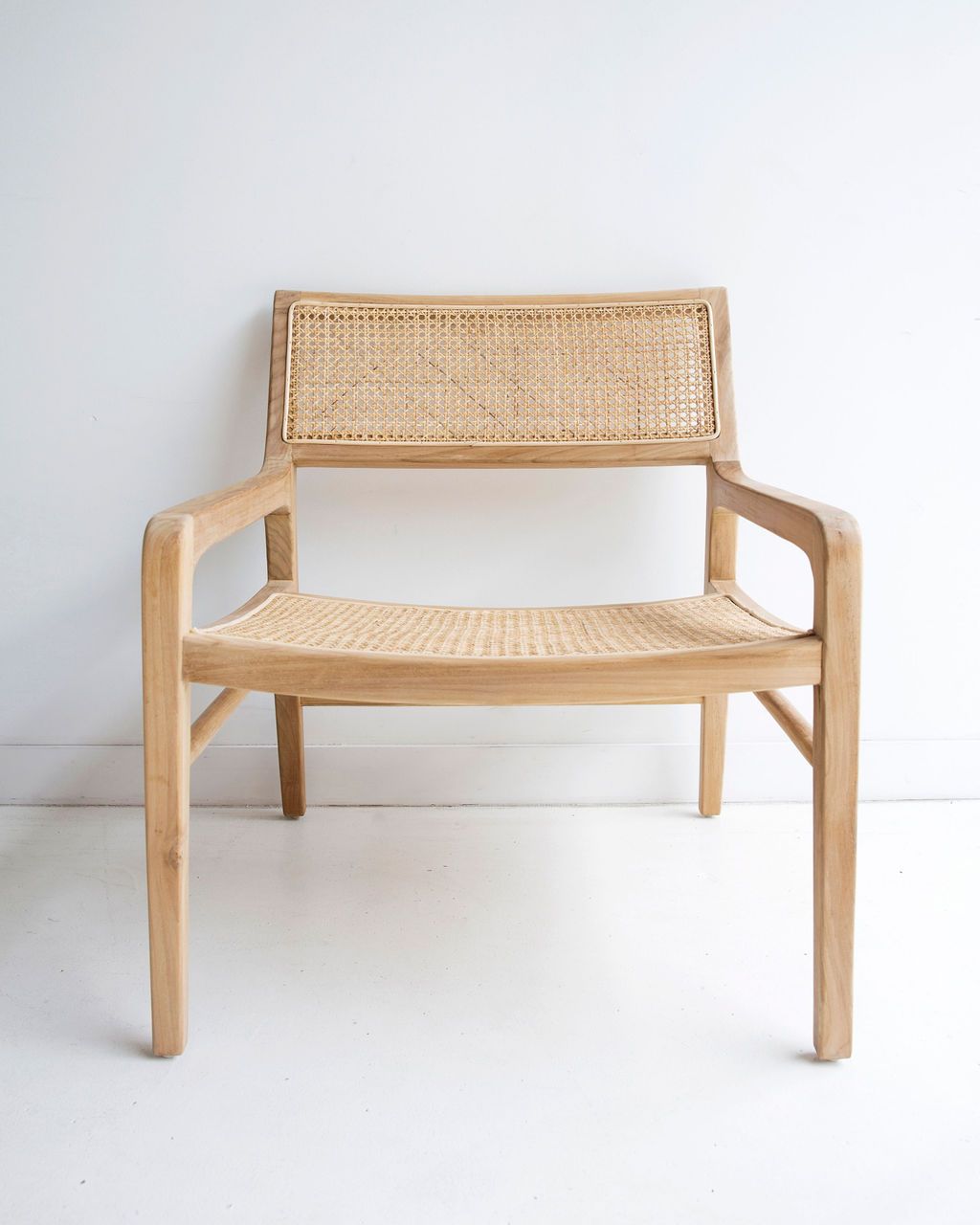 Marlin Teak Rattan Insert Armchair - Natural Armchair Buddy-Local   