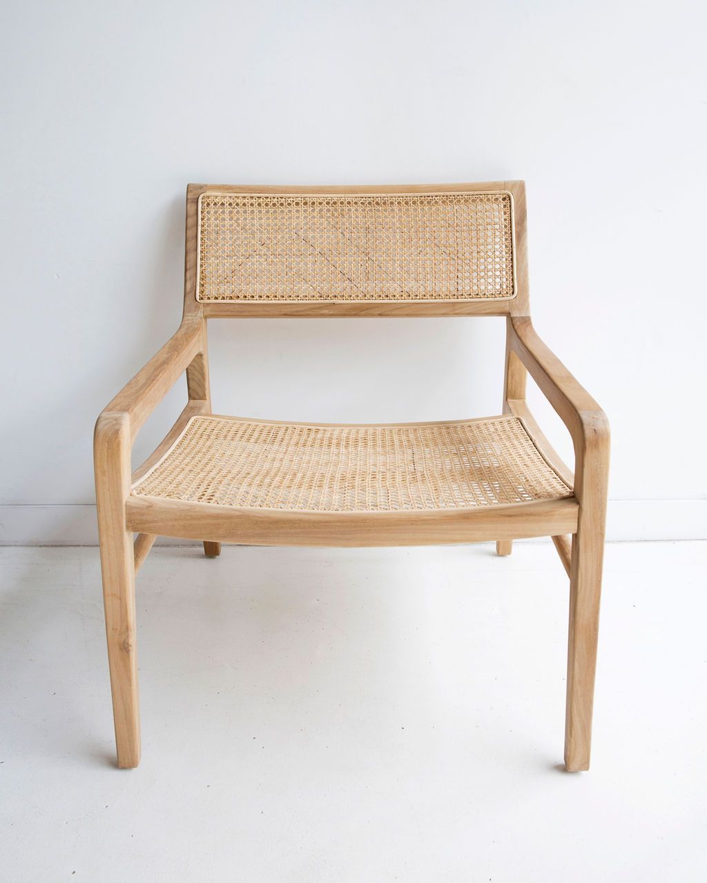 Marlin Teak Rattan Insert Armchair - Natural Armchair Buddy-Local   