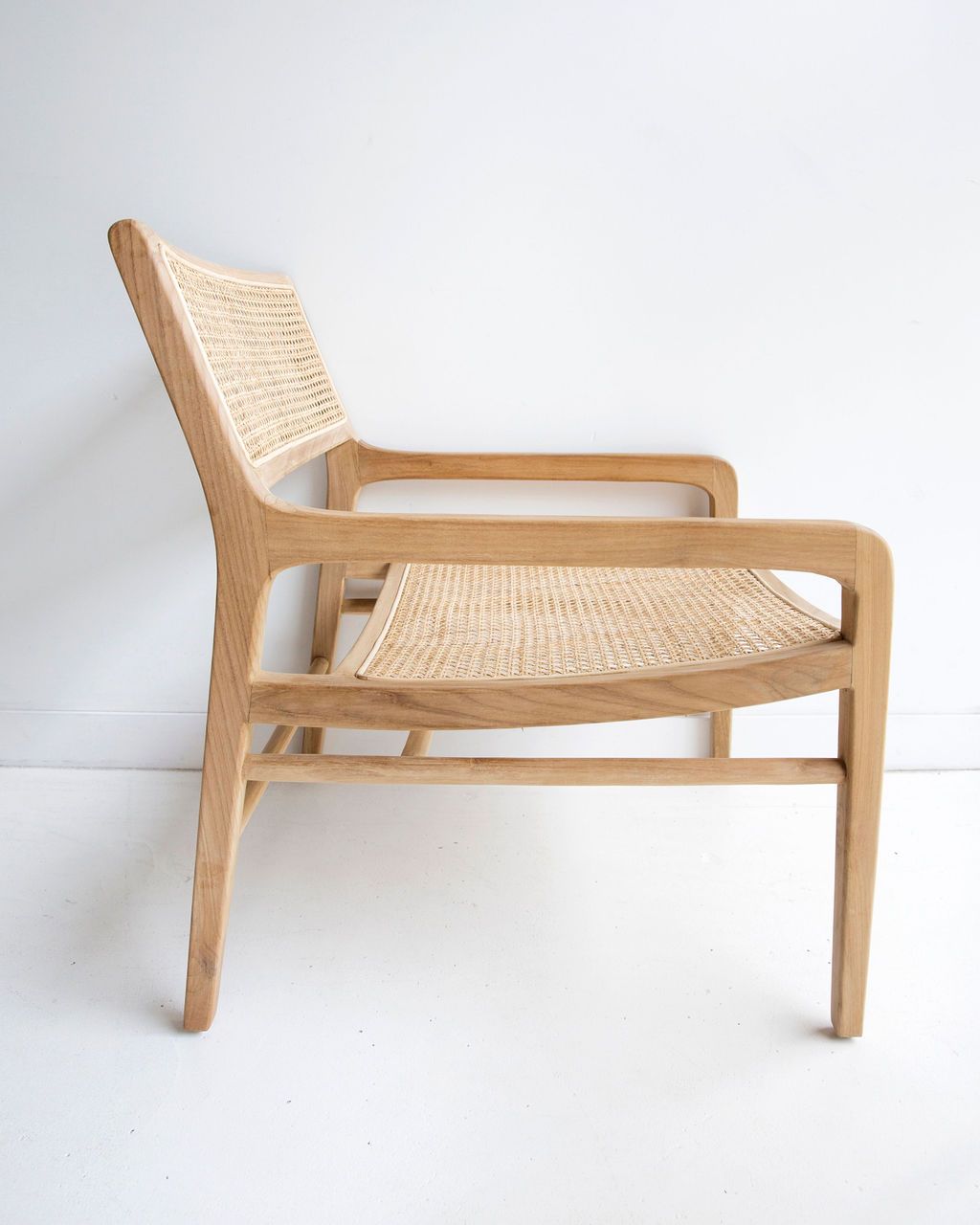 Marlin Teak Rattan Insert Armchair - Natural Armchair Buddy-Local   