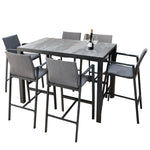 Memphis 1.4m Ceramic Wood Look Outdoor Bar Table - Charcoal DT5752-MT