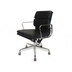 Ashton Low Back Office Chair - Black Leather Office Chair Yus Furniture-Core   