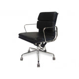 Ashton Low Back Office Chair - Black Leather Office Chair Yus Furniture-Core   
