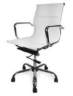 Carter Low Back Office Chair - White Mesh Office Chair Yus Furniture-Core   