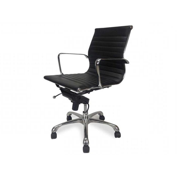 Veera Low Back Office Chair - Black Leather