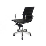 Ex Display - Veera Low Back Office Chair - Black Leather Office Chair Yus Furniture-Core   