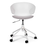 Betrillo White Office Chair - Light Grey Seat Office Chair LF-Core