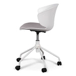 Betrillo White Office Chair - Light Grey Seat Office Chair LF-Core