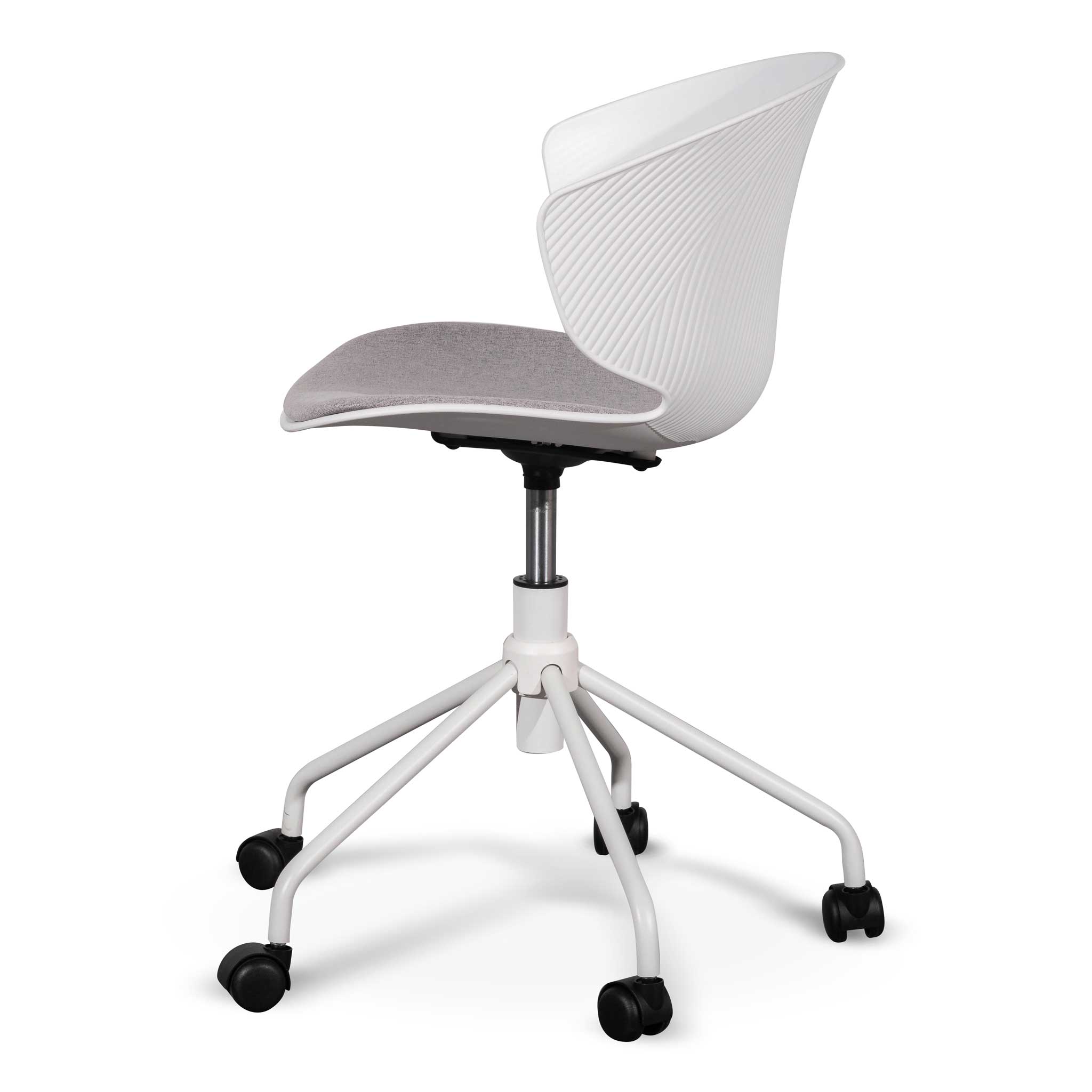 Betrillo White Office Chair - Light Grey Seat Office Chair LF-Core
