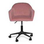 Enoch Blush Velvet Office Chair - Black Base Office Chair LF-Core   
