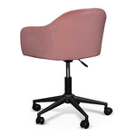 Enoch Blush Velvet Office Chair - Black Base Office Chair LF-Core   