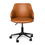 Hester Office Chair - Vintage Tan with Black Base Office Chair LF-Core   