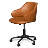 Hester Office Chair - Vintage Tan with Black Base Office Chair LF-Core   