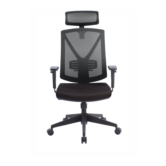 Garrison Mesh Ergonomic Office Chair with Headrest - Black Office Chair Unicorn-Core   