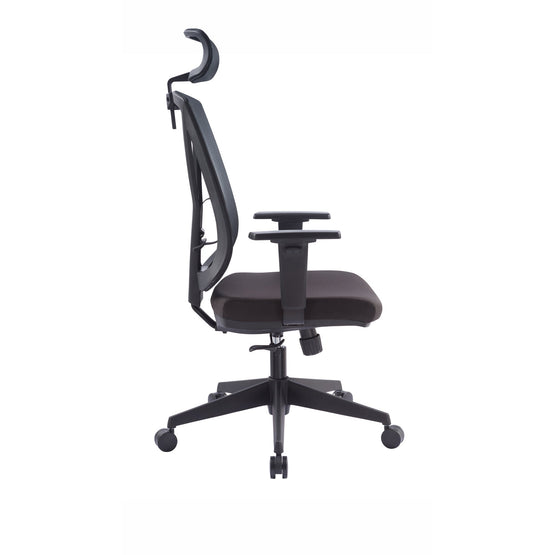 Garrison Mesh Ergonomic Office Chair with Headrest Black Interior