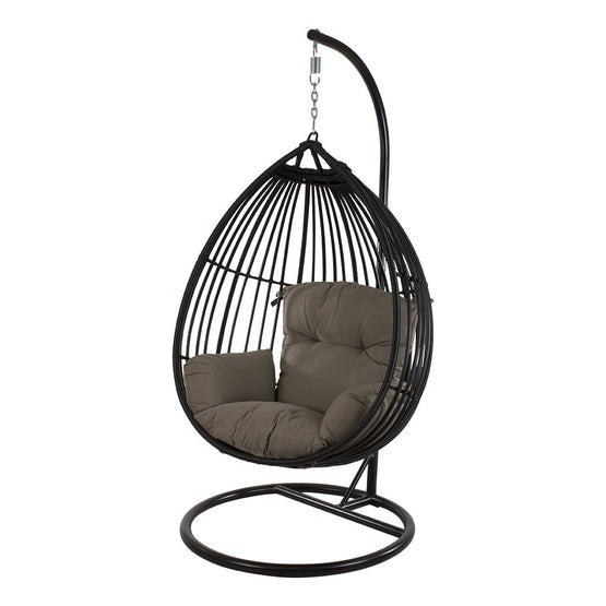Koko Wicker Outdoor Hanging Egg Chair - Black Outdoor Chair Nesty-Local   