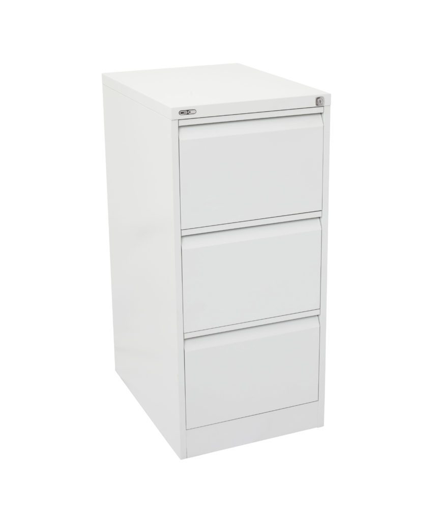 Rotom Standing 3 Drawer Filing Cabinet - White