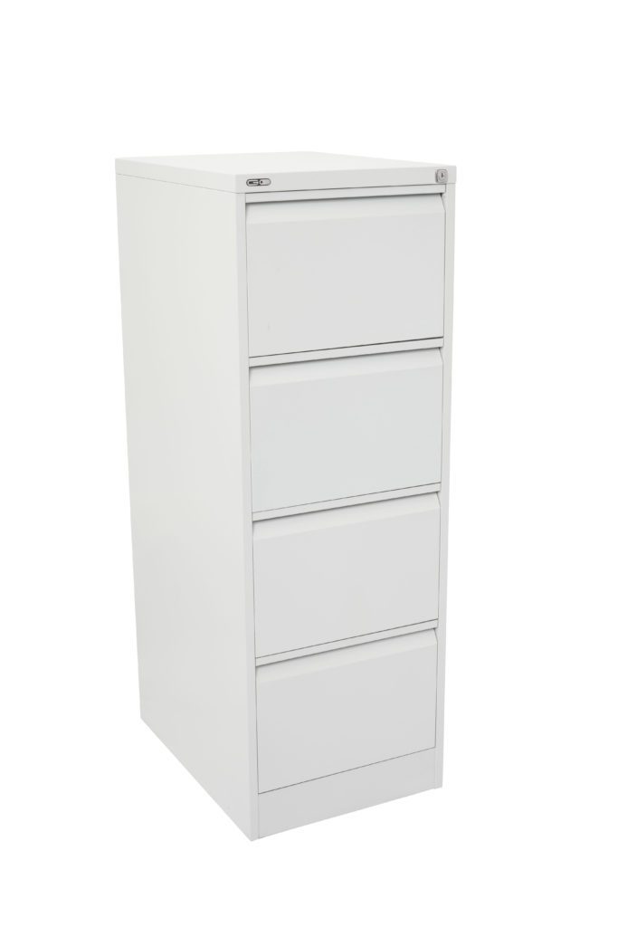 Rotom Standing 4 Drawer Filing Cabinet - White