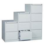 Rotom Standing 4 Drawer Filing Cabinet - Silver Filing Cabinet Rline-Local   