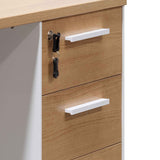 Halo 1 Seater Office Desk - Natural and White Office Desk Sun Desk-Core   