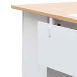 Halo 1 Seater Office Desk - Natural and White Office Desk Sun Desk-Core   