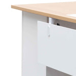 Halo 1 Seater Office Desk - Natural and White OT6541-SN